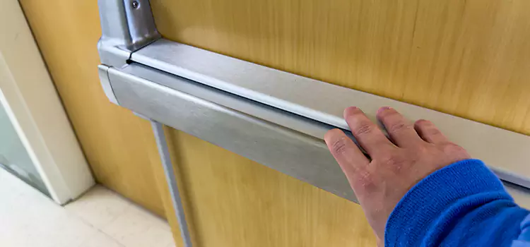 Installing a Push Bar on a Door Syosset